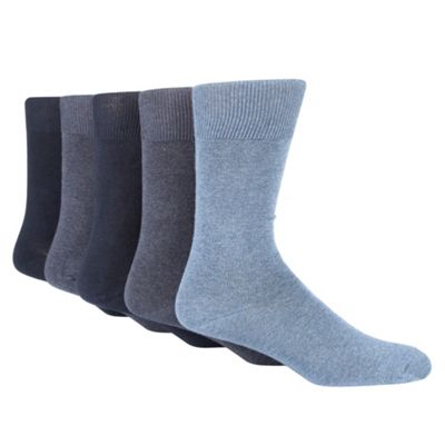 Freshen Up Your Feet Pack of five blue marl socks